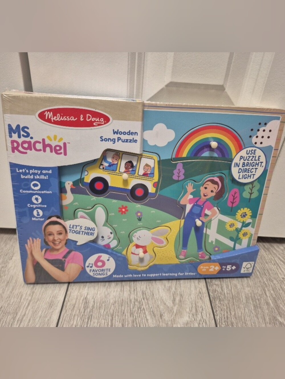 New/Sealed Melissa & Doug Ms. Rachel Wooden Song Puzzle